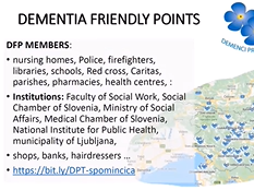 Stefanija L. Zlobec: Dementia Friendly Spots a network providing information Stefanija L. Zlobec: Dementia Friendly Spots a network providing information