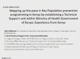 Accélérer le rythme des programmes de prévention dans la population du Kenya par la ministère de la santé