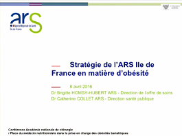 Stratégie des ARS IDF en matière d'obésité