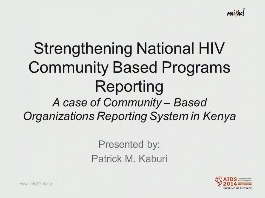 Renforcer le programmes communautaire national du Kenya contre le VIH