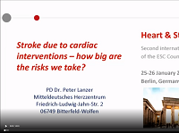 Stroke due to cardiac interventions