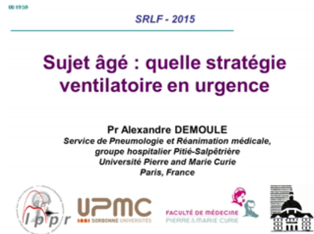 Intensité de soins en urgence chez le sujet âgé - quelles limites - Sujet âgé quelle stratégie ventilatoire en urgence - 2015