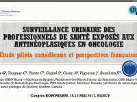 Surveillance urinaire des professionnels de santé exposés aux antinéoplasiques en oncologie : étude pilote canadienne et perspectives françaises