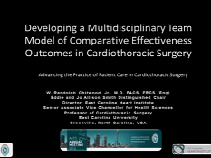 Symposium des Professions Paramédicales - Développer un modèle d'équipe multidisciplinaire aux résultats d'efficacité comparative en chirurgie cardiothoracique Symposium des Professions Paramédicales - Développer un modèle d'équipe multidisciplinaire aux résultats d'efficacité comparative en chirurgie cardiothoracique