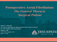 Symposium des Professions Paramédicales - Fibrillation atriale post-opératoire : prophylaxie et gestion Symposium des Professions Paramédicales - Fibrillation atriale post-opératoire : prophylaxie et gestion