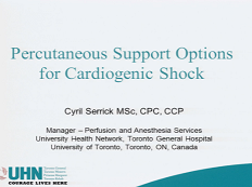 Symposium des Professions Paramédicales - Options de support percutané lors d'un choc cardiogénique Symposium des Professions Paramédicales - Options de support percutané lors d'un choc cardiogénique