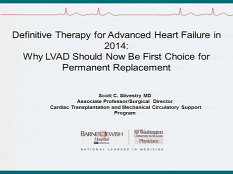 Symposium des Professions Paramédicales - Pourquoi l'appareillage d'assistance ventriculaire gauche (LVAD) devrait être le premier choix pour un remplacement permanent Symposium des Professions Paramédicales - Pourquoi l'appareillage d'assistance ventriculaire gauche (LVAD) devrait être le premier choix pour un remplacement permanent