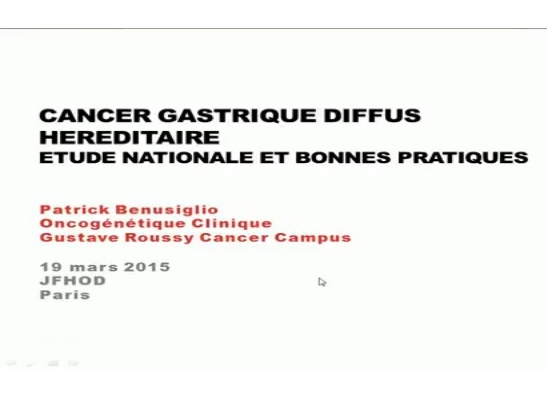 Syndrome de cancer gastrique diffus héréditaire en France : étude nationale rétrospective et mise en place de bonnes pratiques conformes aux recommandations internationales