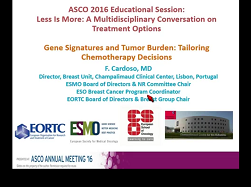 Tailoring Chemotherapy in Early-Stage Breast Cancer: Based on Tumor Biology or Tumor Burden? Tailoring Chemotherapy in Early-Stage Breast Cancer: Based on Tumor Biology or Tumor Burden?