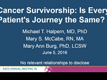 The Cancer Survivorship Journey: Models of Care, Disparities, Barriers, and Future Directions The Cancer Survivorship Journey: Models of Care, Disparities, Barriers, and Future Directions