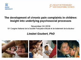 The development of chronic pain complaints in children : insight into underlying psychosocial processes The development of chronic pain complaints in children : insight into underlying psychosocial processes