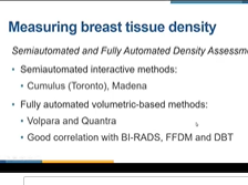 The impact of breast tissue density on the diagnosis of breast cancer