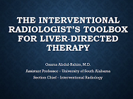 The interventional radiologist's toolbox for liver-directed therapy The interventional radiologist's toolbox for liver-directed therapy