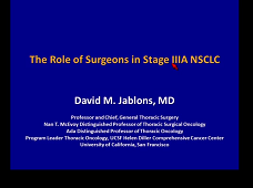 The Latest in Surgical Management of Stage IIIA Non-Small Cell Lung Cancer: Video-Assisted Thoracic Surgery and Tumor Molecular Profiling The Latest in Surgical Management of Stage IIIA Non-Small Cell Lung Cancer: Video-Assisted Thoracic Surgery and Tumor Molecular Profiling