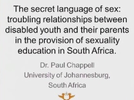 Le langage secret du sexe : troublantes relations entre les jeunes handicapés et leurs parents dans l'accès à l'éducation sexuelle en Afrique du Sud