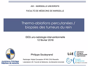 Thermo-ablations percutanées / Biopsies des tumeurs du rein Thermo-ablations percutanées / Biopsies des tumeurs du rein