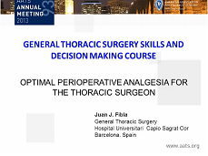 Etat thoracique et prise de décision - Analgésie Optimale