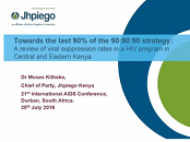 Towards the last 90% of the 90-90-90 strategy: a review of viral suppression rates in a HIV programme in central and eastern Kenya Towards the last 90% of the 90-90-90 strategy: a review of viral suppression rates in a HIV programme in central and eastern Kenya