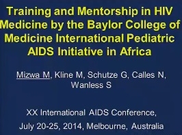 Formation en médecine - Le VIH vu par le Collège International Baylor de Médecine Pédiatrique - Initiative SIDA en Afrique
