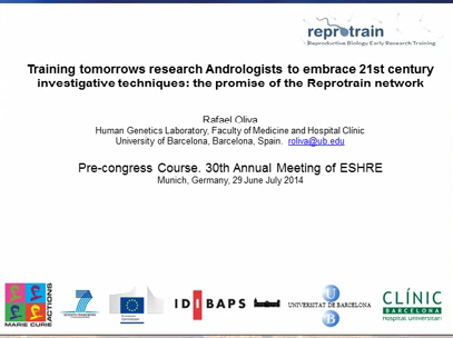 Training tomorrows research andrologists to embrace 21st century investigative techniques: the promise of the Reprotrain network Training tomorrows research andrologists to embrace 21st century investigative techniques: the promise of the Reprotrain network