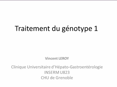 Traitement des patients inféctés par un genotype 1