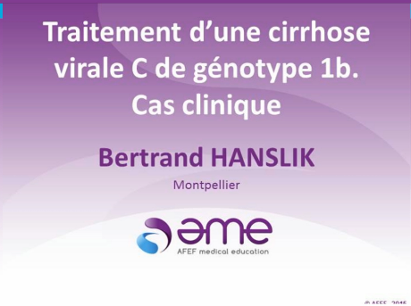 Traitement d'une cirrhose virale C de génotype 1b:  Cas clinique