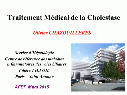 Traitement medical de la cholestase