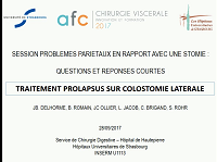 Traitement prolapsus sur colostomie latérale