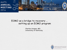 Transplant cardiothoracique et support mécanique circulatoire - L'oxygénation membranaire extra-corporelle (ECMO) comme moyen vers la récupération : Faire un programme ECMO Transplant cardiothoracique et support mécanique circulatoire - L'oxygénation membranaire extra-corporelle (ECMO) comme moyen vers la récupération : Faire un programme ECMO