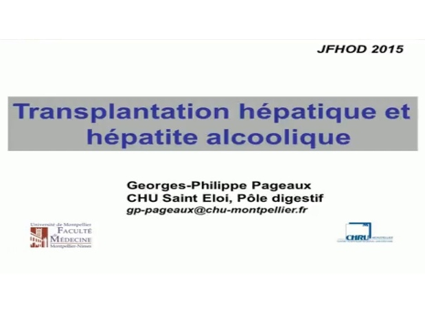 Transplantation hépatique pour hépatite alcoolique