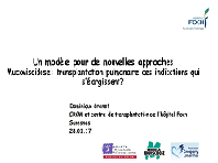 Transplantation pulmonaire: des indications qui s'élargissent