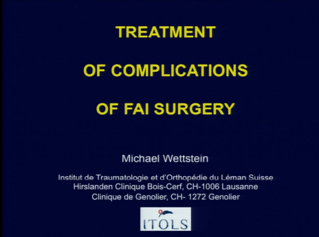 Treatment of complications of FAI surgery