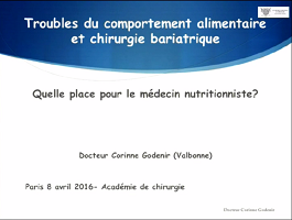 Troubles du comportement alimentaire et chirurgie bariatrique