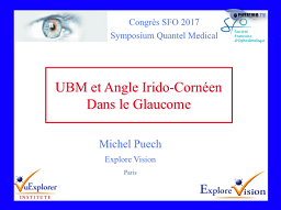 UBM et angle iridocornéen dans le glaucome
