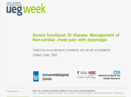 UEG Week 2013 - Case discussion: Non-cardiac chest pain with dysphagia UEG Week 2013 - Case discussion: Non-cardiac chest pain with dysphagia