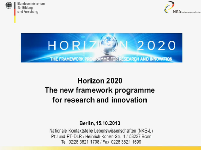 UEG Week 2013 - How to obtain funding under Horizon 2020 UEG Week 2013 - How to obtain funding under Horizon 2020