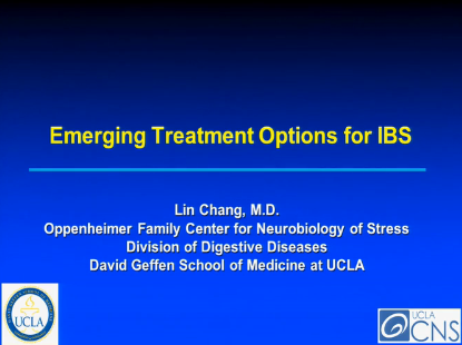 UEG Week 2013 - Irribable Bowel Syndrome - Emerging treatment options for IBS UEG Week 2013 - Irribable Bowel Syndrome - Emerging treatment options for IBS