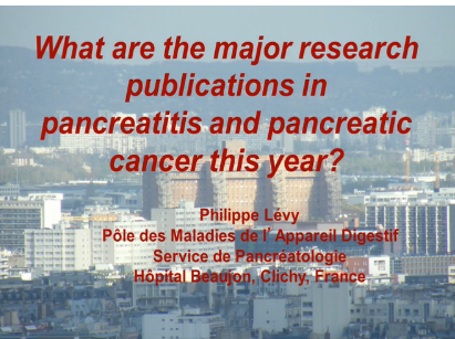 UEG Week 2013 - Management of infections - Pancreatitis and pancreatic cancer - the most interesting publications in 2013 UEG Week 2013 - Management of infections - Pancreatitis and pancreatic cancer - the most interesting publications in 2013