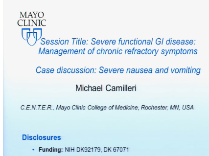 UEG Week 2013 - Severe functional GI disease: Severe nausea and vomiting UEG Week 2013 - Severe functional GI disease: Severe nausea and vomiting