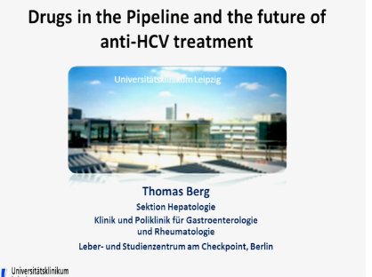UEG Week 2013 - Treatment for hepatitis C infection - Drugs in the pipeline and future hopes UEG Week 2013 - Treatment for hepatitis C infection - Drugs in the pipeline and future hopes