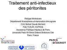 Urgences en pathologie digestive- Traitement anti-infectieux des péritonites
