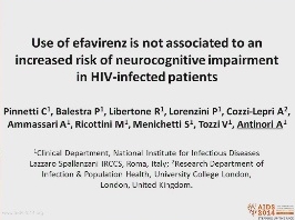L'utilisation de l'éfavirenz est pas associé à un risque accru de déficience neurocognitive chez les patients infectés par le VIH