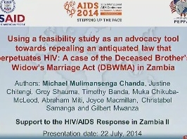 Utiliser une étude de faisabilité comme un outil de plaidoyer pour l'abrogation d'une loi archaïque qui perpétue le VIH