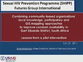 Utiliser des approches locales et la connaissance de la cartographie participative pour améliorer la disponibilité des préservatifs dans les milieux ruraux tels que Gert Sibande District, Afrique du Sud