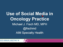 Using Technology to Improve Cancer Care: Social Media, Wearables, and Electronic Health Records Using Technology to Improve Cancer Care: Social Media, Wearables, and Electronic Health Records