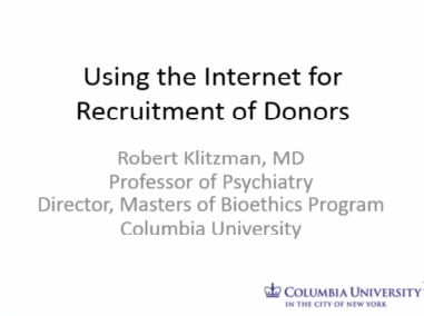 Using the internet for recruitment of gamete donors