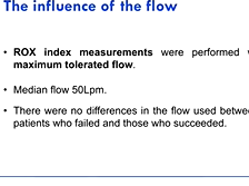 Using the ROX index to help timing of intubation in patients supported with Nasal High Flow