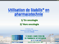 Utilisation de Stabilis en pharmacotechnie