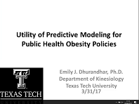 Utility of Predictive Modeling for Public Health Obesity policies