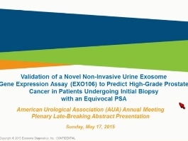 Validation d'un nouveau test urinaire d'expression génétique d'un exosome urinaire pour prédire le cancer de la prostate